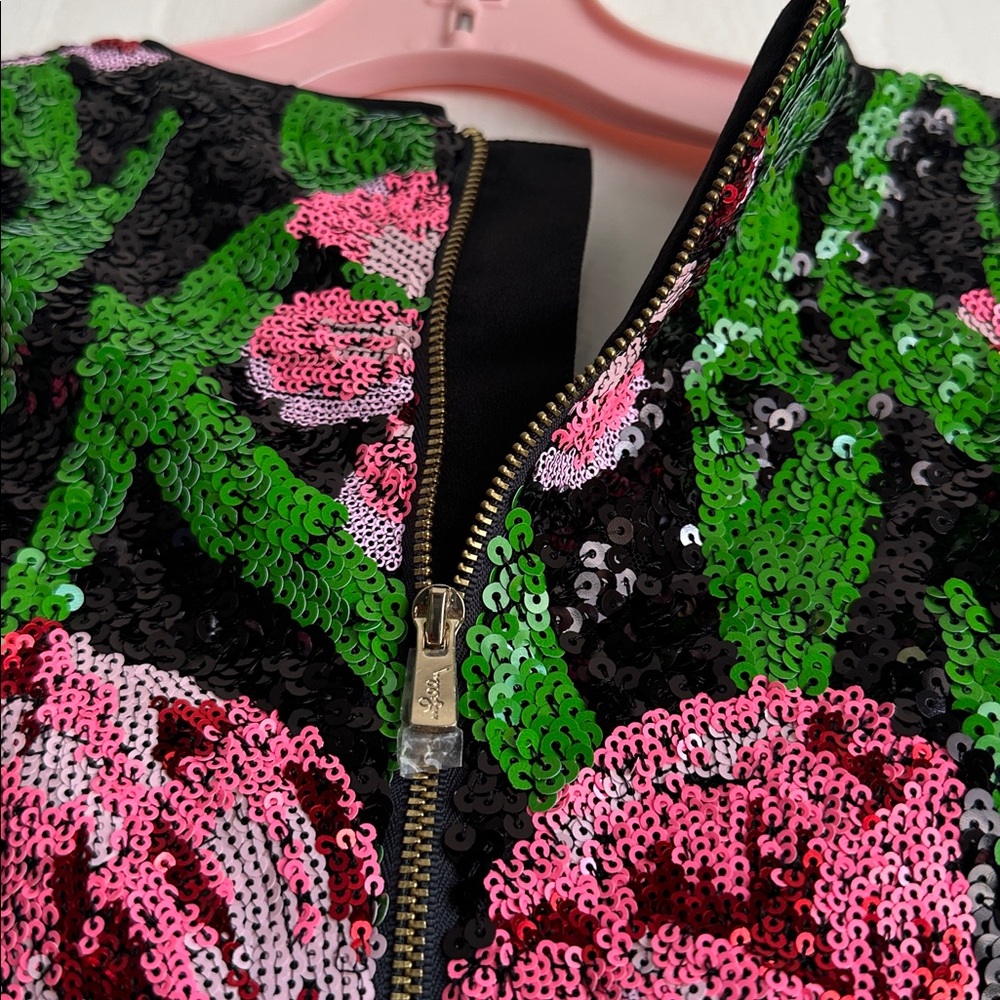 Lilly Pulitzer Black Dress with Green Sequin Detail - Picture 7 of 7